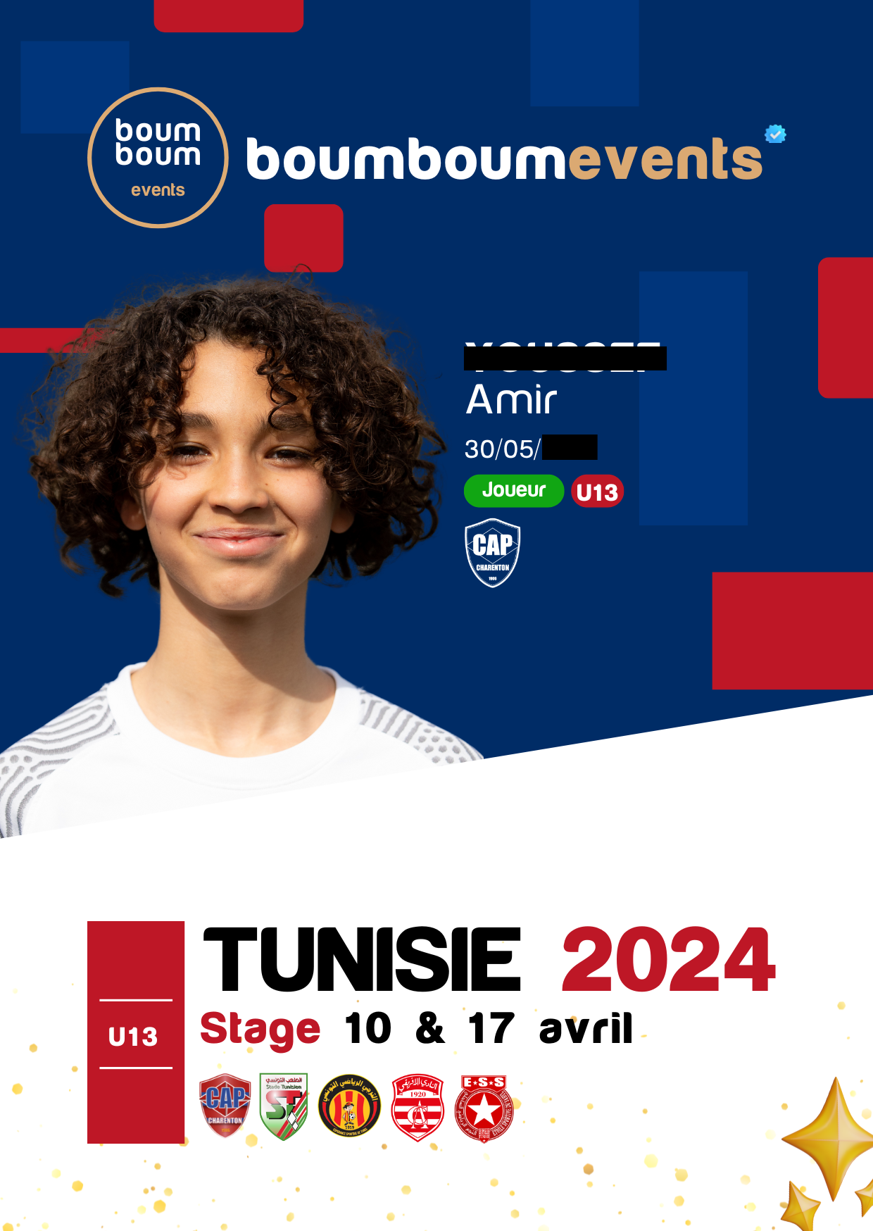 Kit d’Identité Visuelle “Stage Tunisie 2024” – Boum Boum Events
